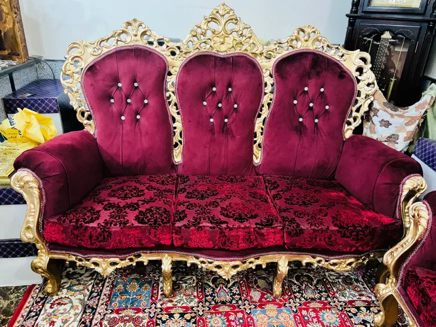 مبل استیل سلطنتی ۷ نفره|مبلمان خانگی و میز عسلی|تهران, نازیآباد|دیوار