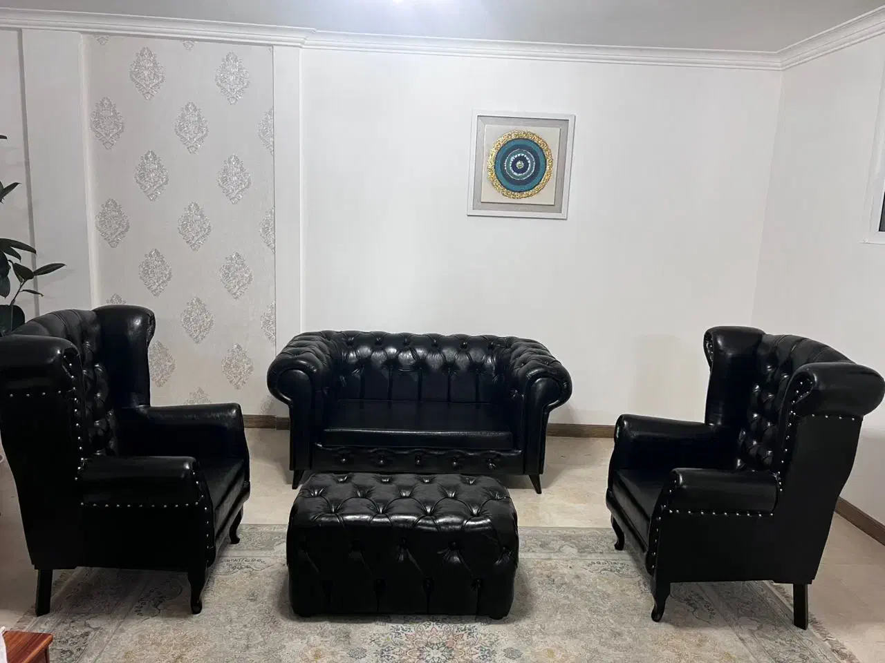 مبل چرم چستر ۴نفره مخصوص tvروم و اتاق کار|مبلمان خانگی و میز عسلی|تهران, جنت‌آباد شمالی|دیوار