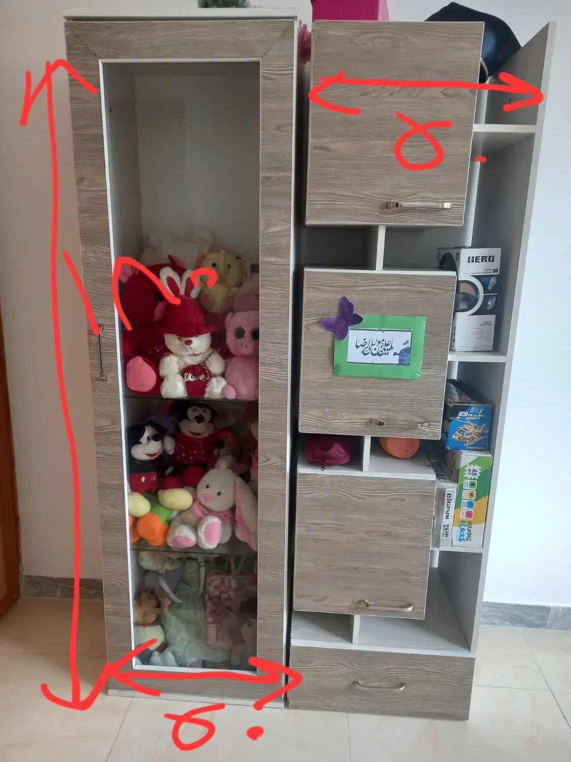 کمد ویترین|بوفه، ویترین، کنسول|رشت, باهنر|دیوار