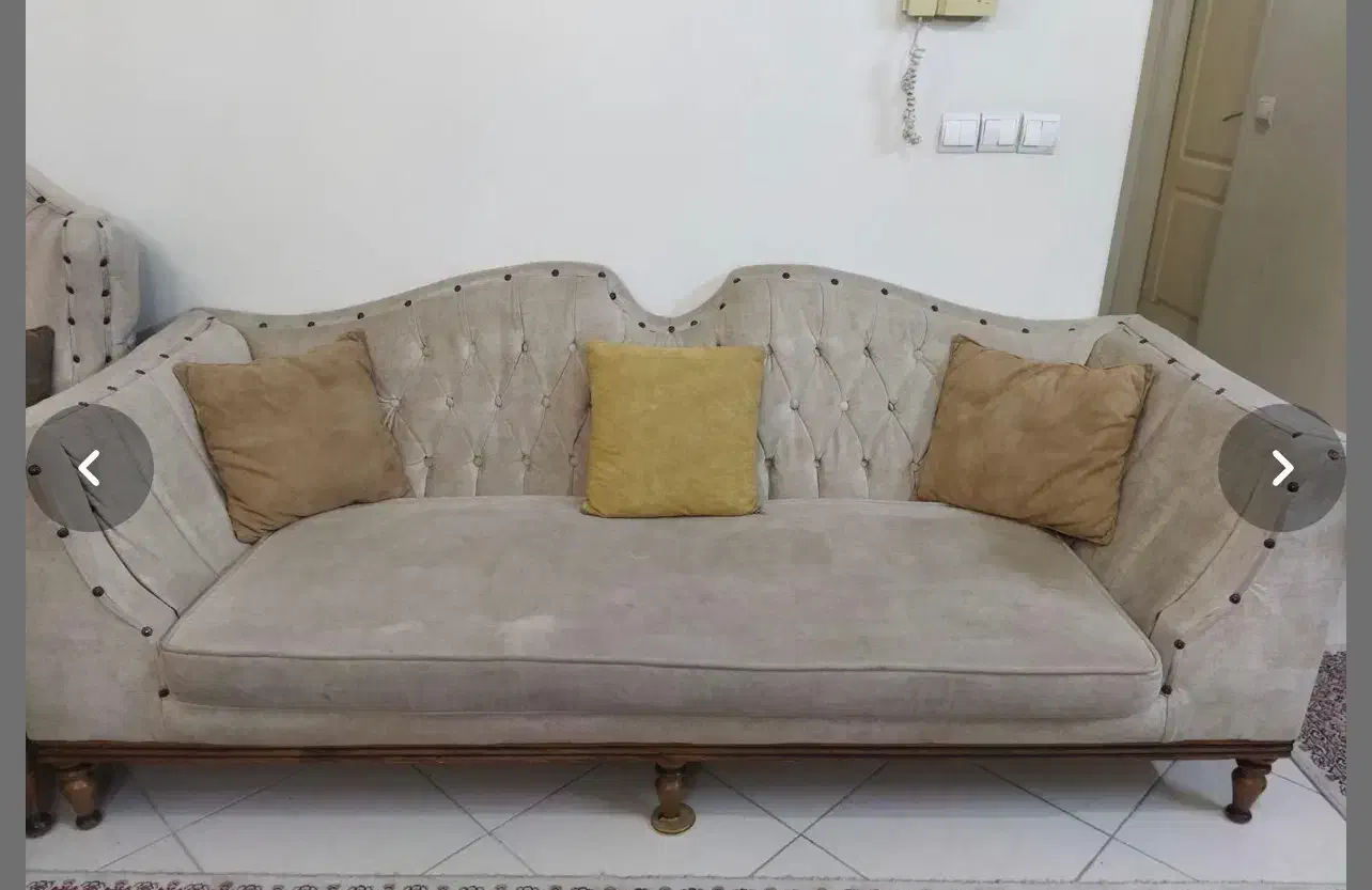 مبلمان راحتی هشت نفره در حد نو|مبلمان خانگی و میز عسلی|لاهیجان, لفمجان|دیوار