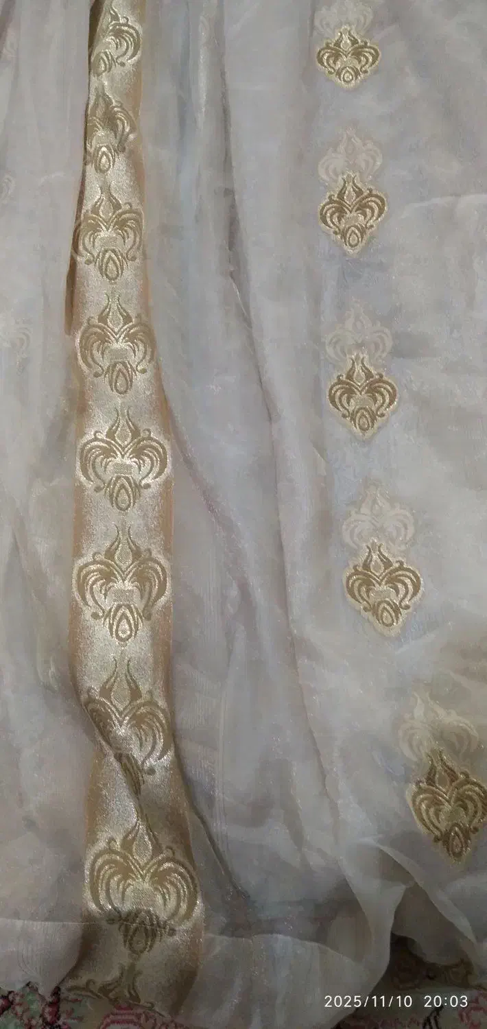 پرده حریر با طرح برجسته|پرده، رانر، رومیزی|ارومیه, |دیوار