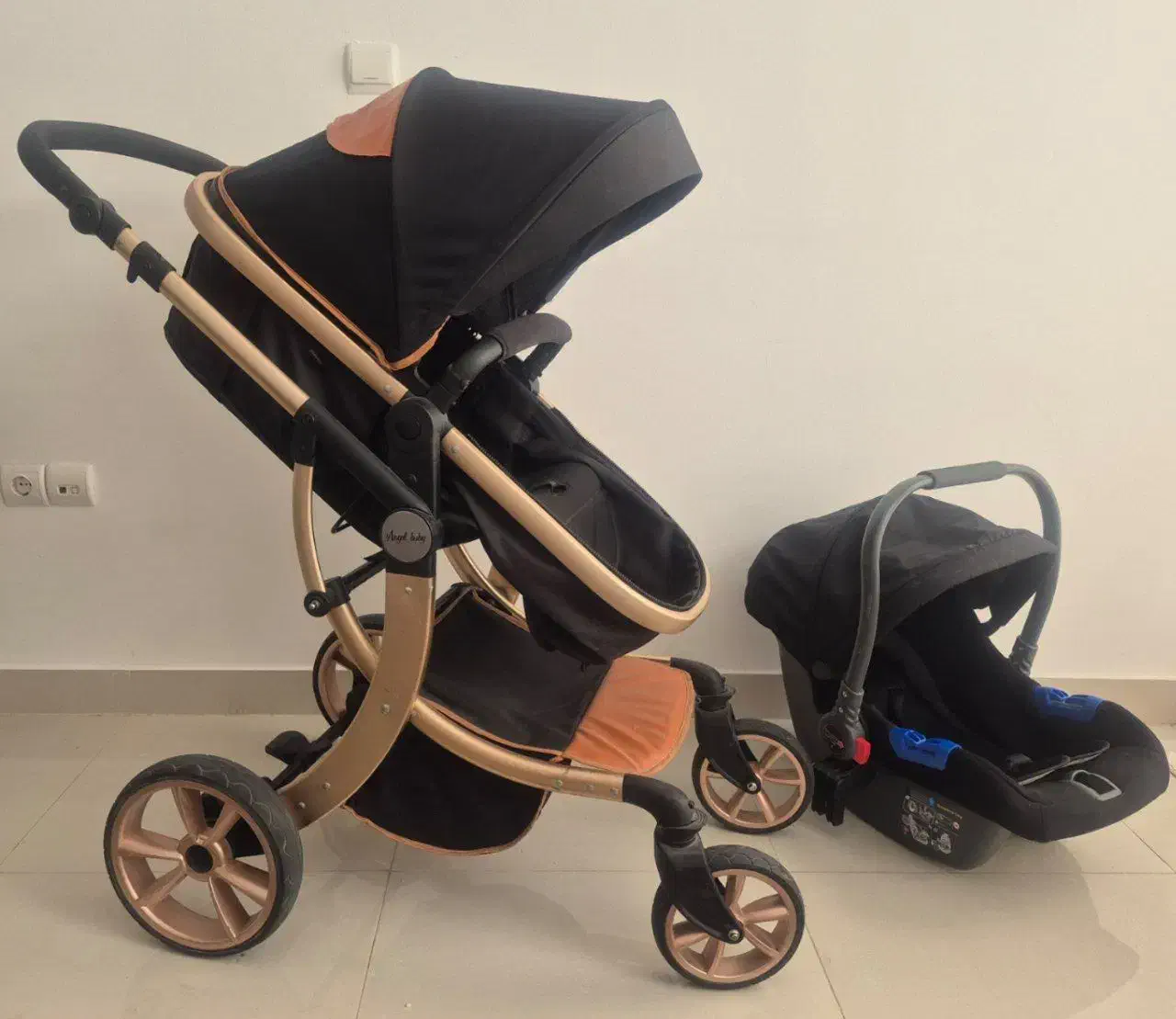 ست کالسکه و کریر و کیف Angel baby|کالسکه و لوازم جانبی|کیش, |دیوار