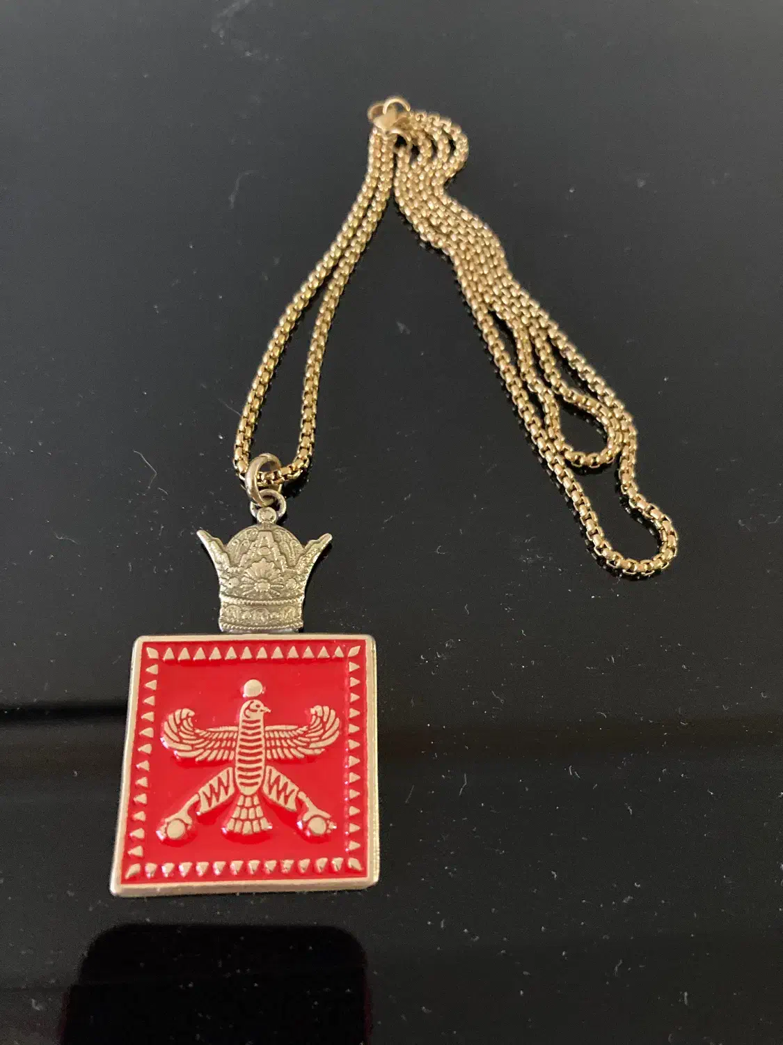 گردنبند شهباز، عقاب شاهی و تاج پهلوی|بدلیجات|یزد, |دیوار