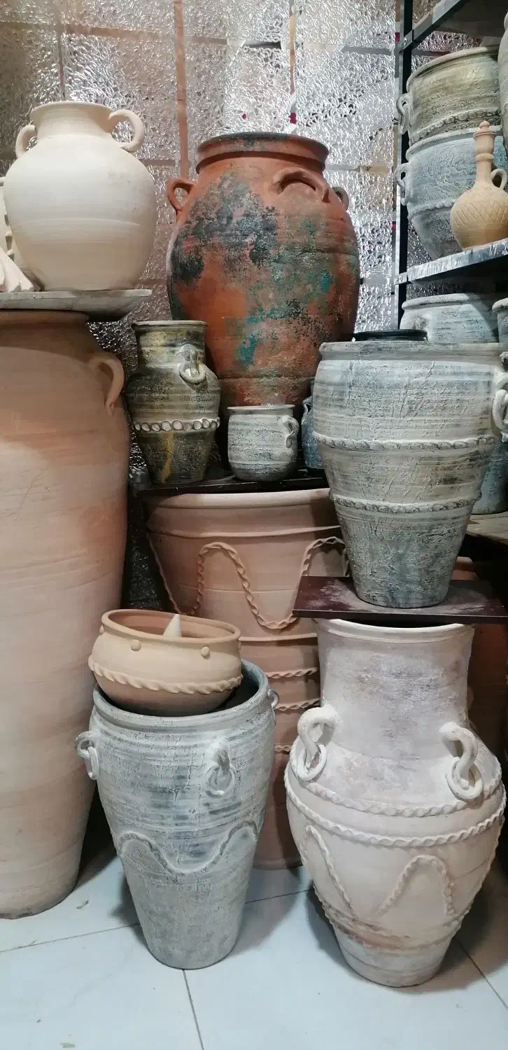 کوزه خمره گلدان سفالی بزرگ دهنه باز کد55|صنایع دستی و سایر لوازم تزئینی|تهران, گلستان (شهرک راه آهن)|دیوار