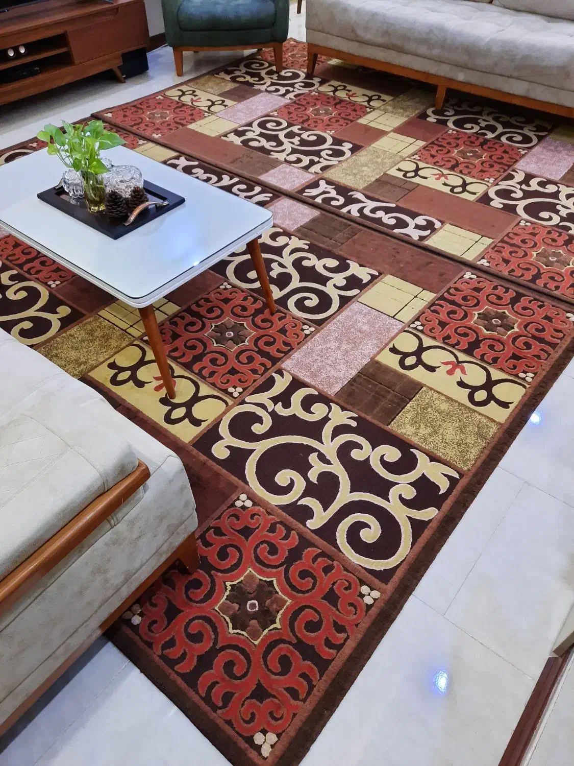 دو تخته فرش ۶متری گل برجسته|فرش|گرمدره, |دیوار