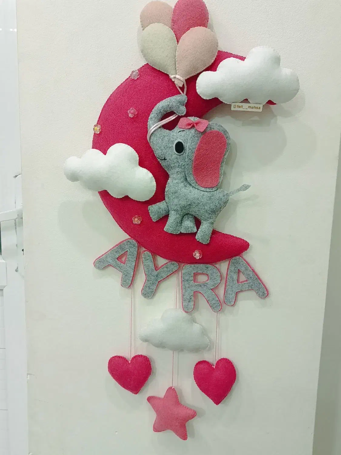 نمد دوزی آویز اسم .گیفت حروف الفبا|صنایع دستی و سایر لوازم تزئینی|بندرعباس, |دیوار