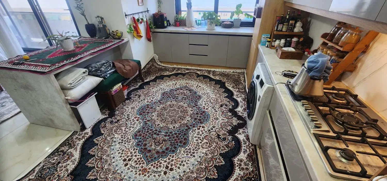 دو تخته فرش ۹ متری سرمه ای کاملا سالم|فرش|محمودآباد, |دیوار