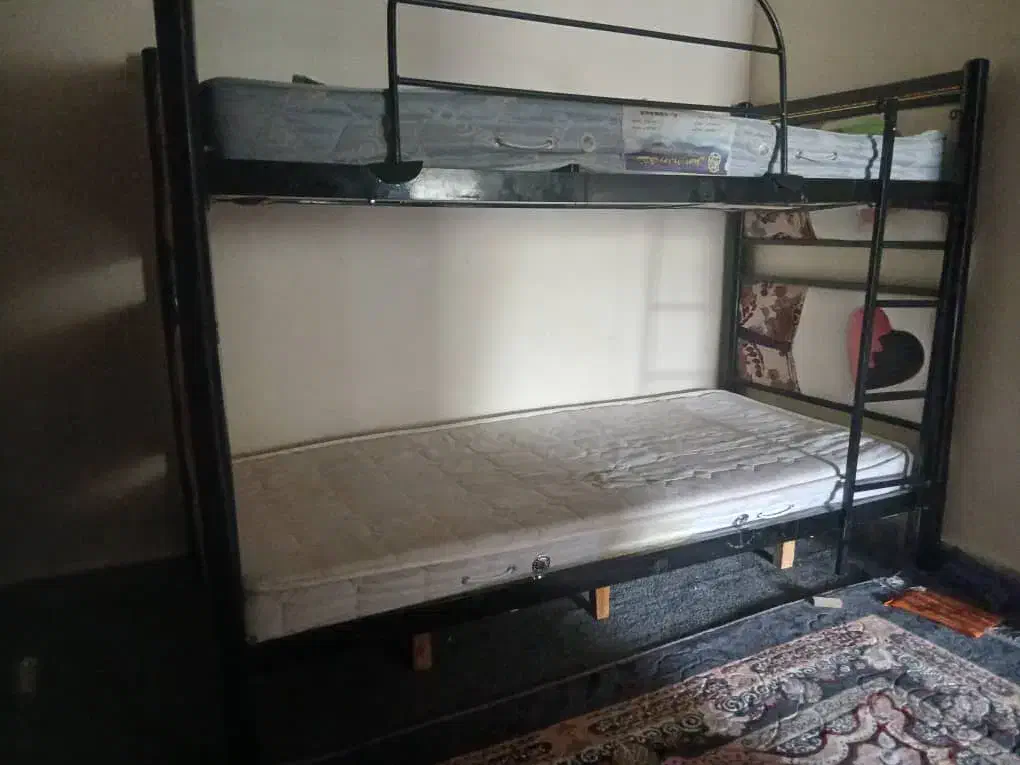 تخت دوطبقه فلزی|تخت و سرویس خواب|ایذه, |دیوار