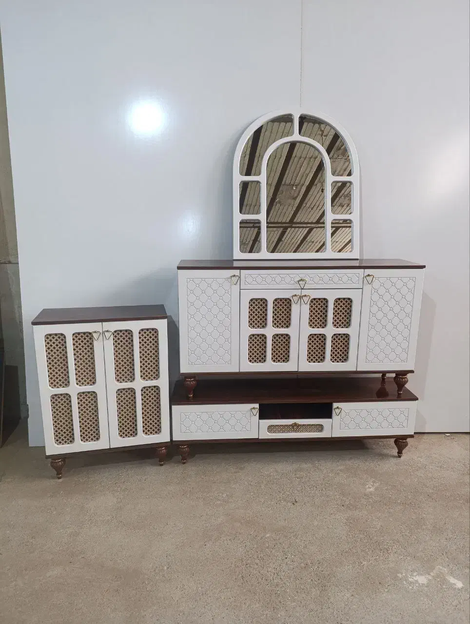 ست آینه کنسول و میز TV مدل گنبدی|بوفه، ویترین، کنسول|مشهد, گرجی علیا|دیوار