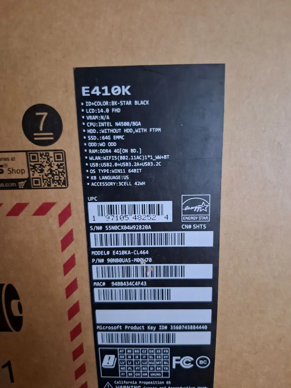 لپ تاپ ASUS  E410KA|رایانه همراه|تهران, نیروی دریایی|دیوار