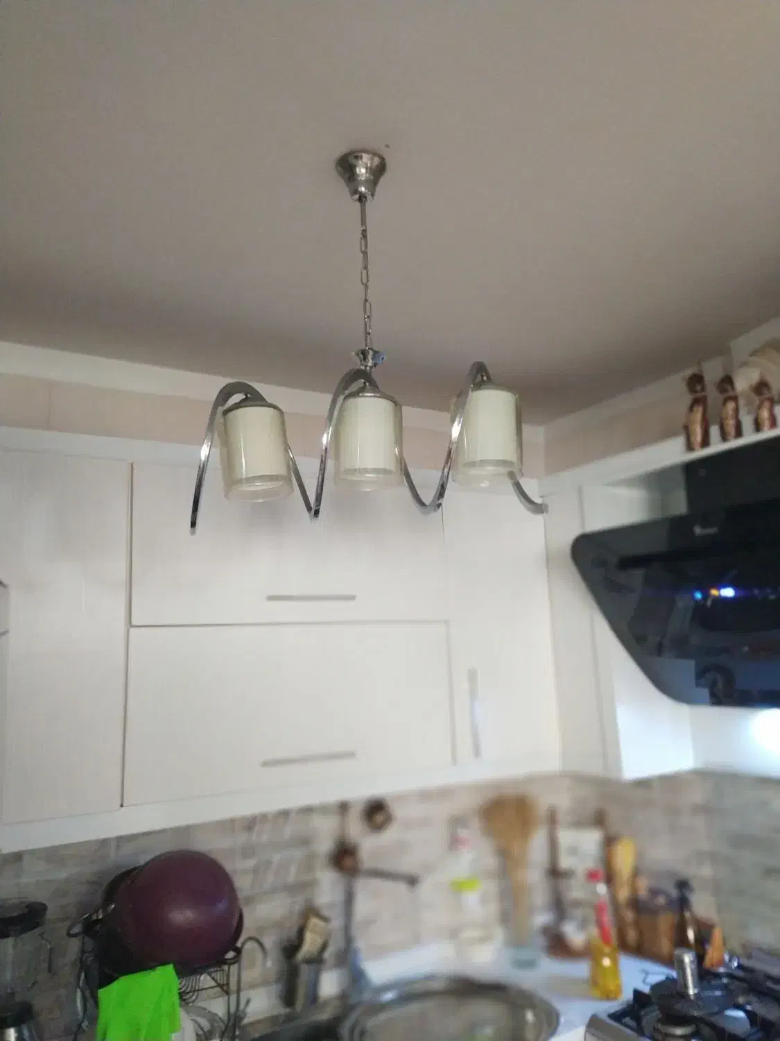 لوستر فانتزی فلزی شیک|لوستر و چراغ آویز|برخوار, |دیوار