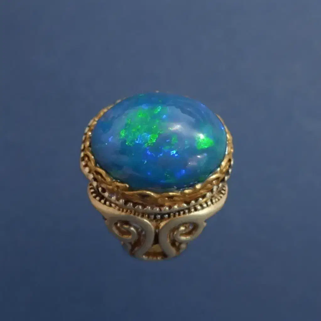 انگشتر جواهری اوپال آبی درشت شاهکار و تک|جواهرات|اسلام‌شهر, مظفریه|دیوار