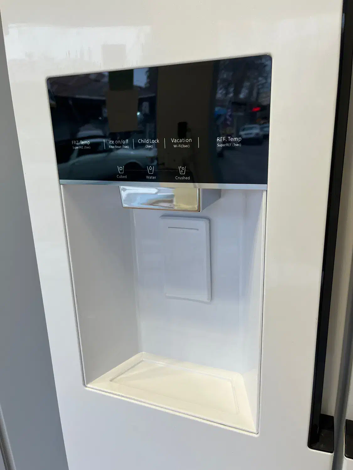 ساید بای ساید ویترینی|یخچال و فریزر|فومن, |دیوار