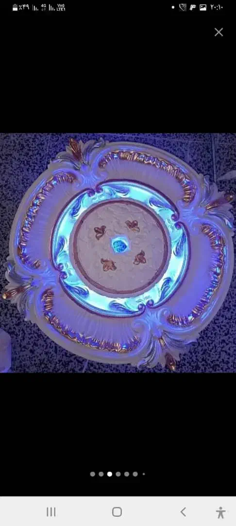 دور لوستر دور چراغ گچ کاری گچ بری نقاشی لکه گیری|لوستر و چراغ آویز|تبریز, |دیوار