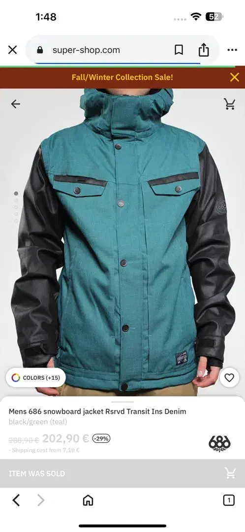 کاپشن برند 686 سایز L|لباس|تهران, تهرانسر غربی|دیوار