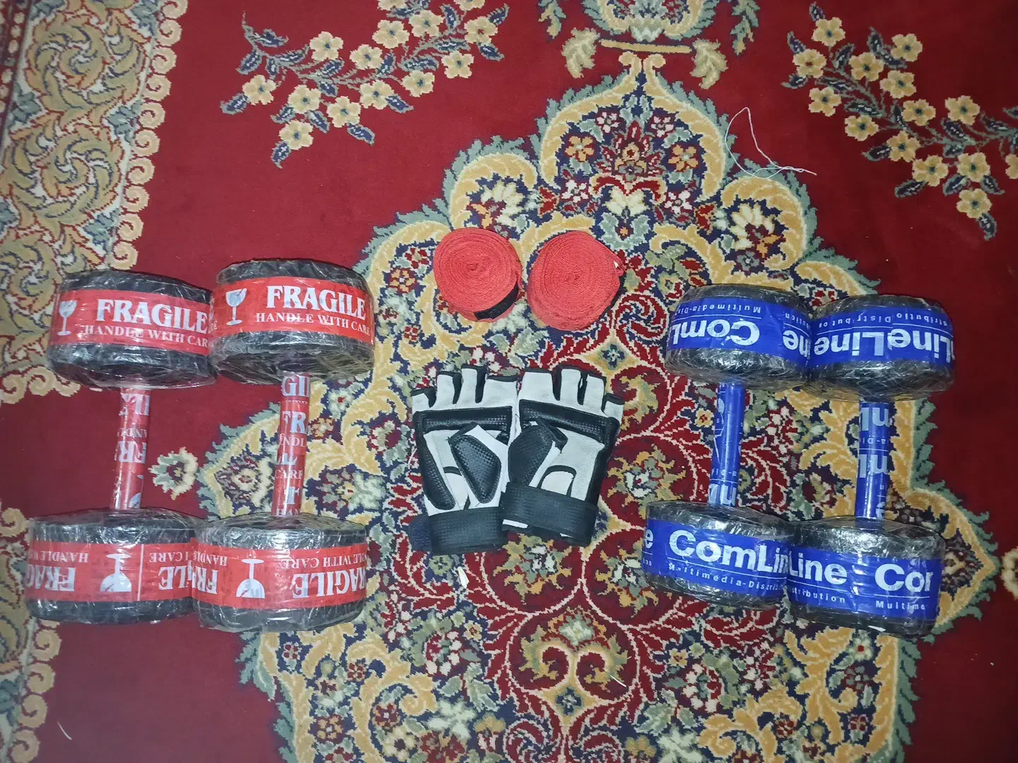 کیسه بوکس + دمبل بتنی|تجهیزات ورزشی|قم, شهرک امام حسین|دیوار