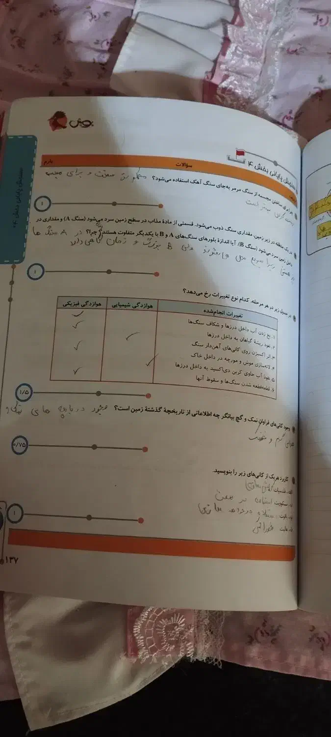 کتاب علوم هشتم|کتاب و مجله آموزشی|مشهد, هفت تیر (حافظ)|دیوار