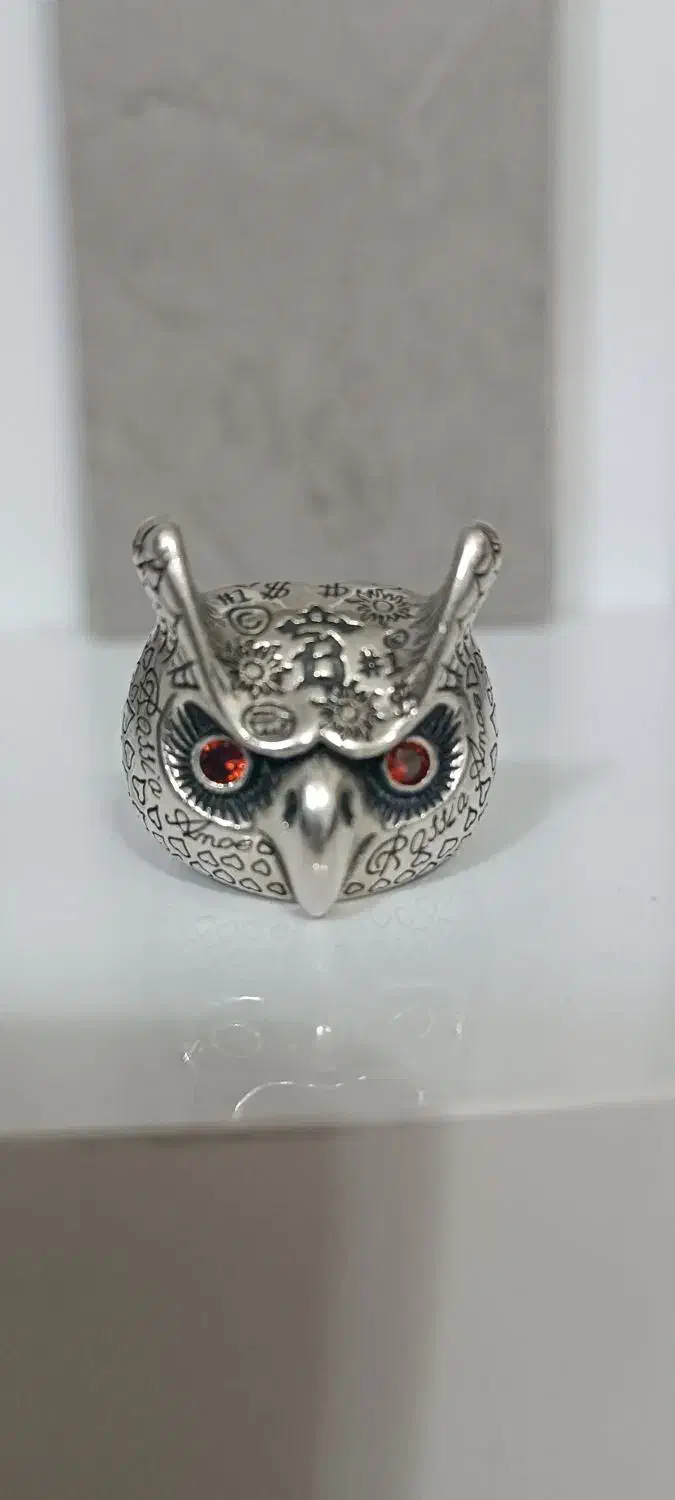 انگشتر جغد نقره استرلینگ(925)|جواهرات|الوند, |دیوار