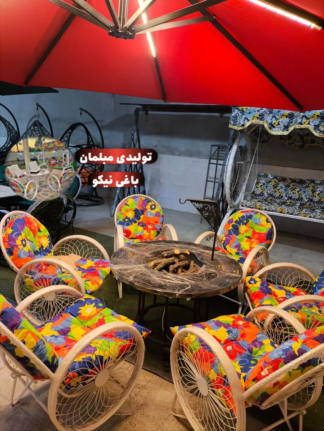 میز صندلی باغی/ طرح کالسکه/قیمت تولیدی|مبلمان خانگی و میز عسلی|چابکسر, |دیوار