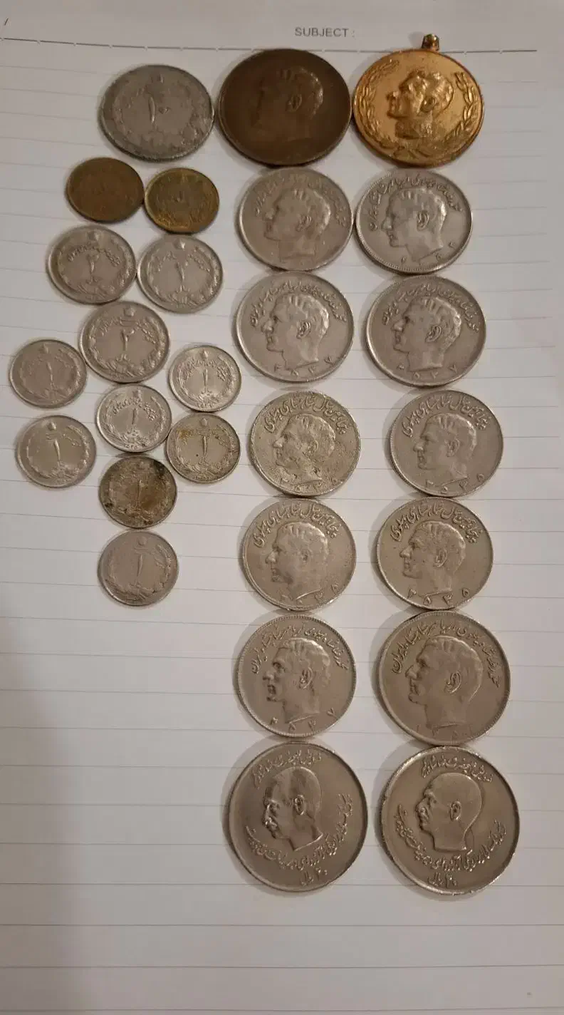 مجموعه دو مدال و سکه های شاهنشاهی|کلکسیون سکه، تمبر، اسکناس|اصفهان, خانه اصفهان|دیوار