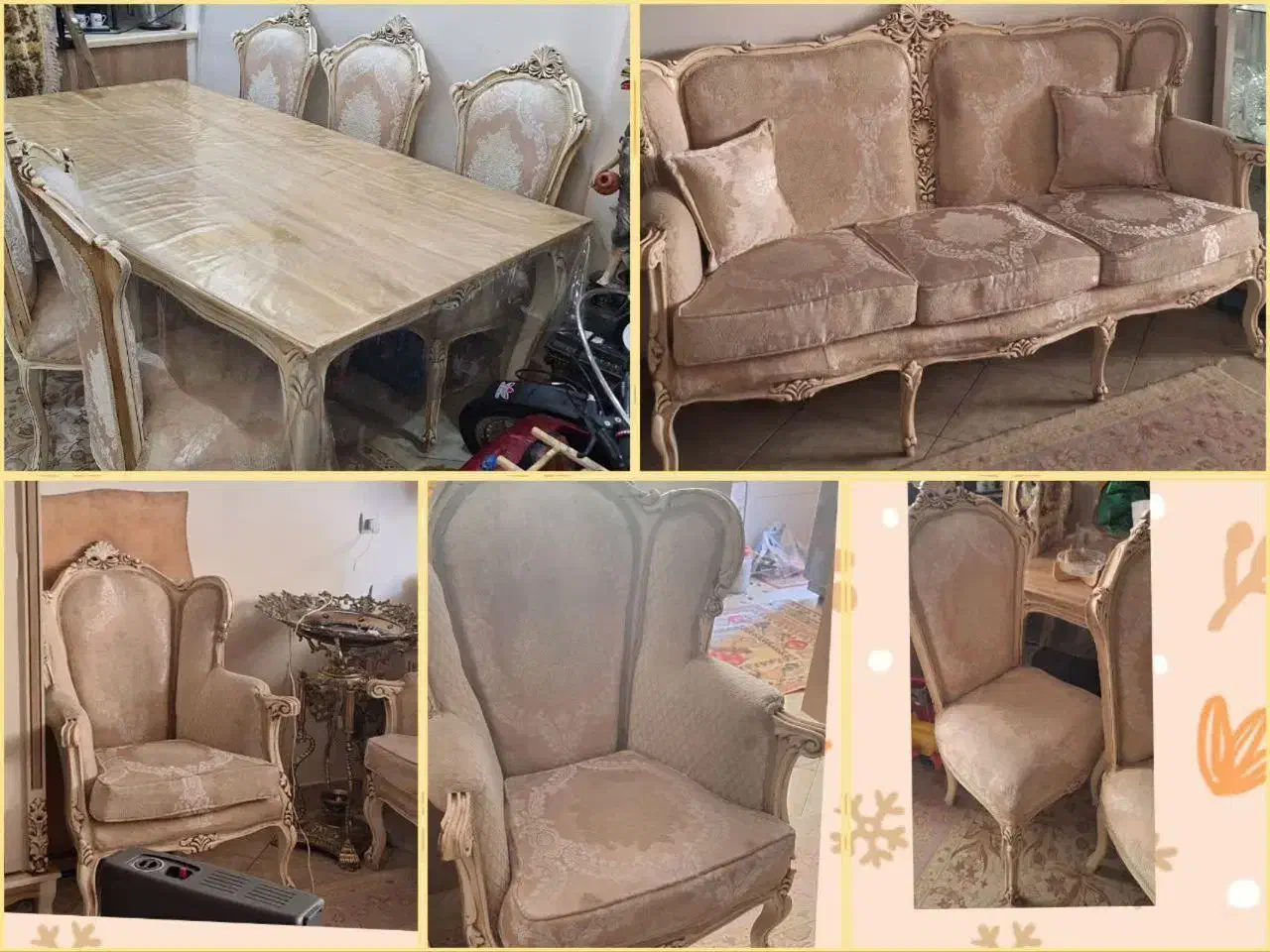 مبل۷نفره و ناهارخوری ۶نفره|مبلمان خانگی و میز عسلی|پردیس, فاز ۲|دیوار