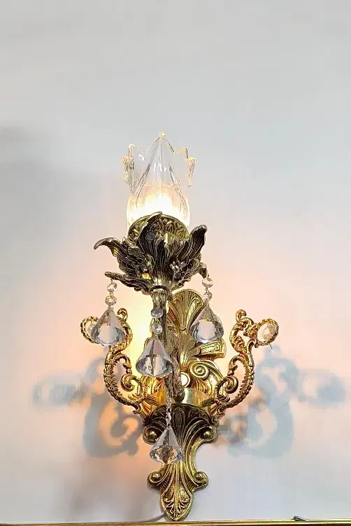 لوستر ۱۰ شاخه و ۴ عدد دیوار کوب|لوستر و چراغ آویز|فردوس (خراسان), |دیوار