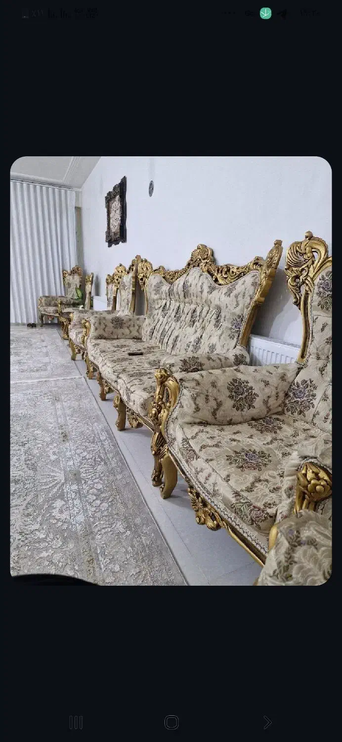 مبل۹نفره سلطنتی و میز تلویزیون قهوه ای|مبلمان خانگی و میز عسلی|گوآور, |دیوار