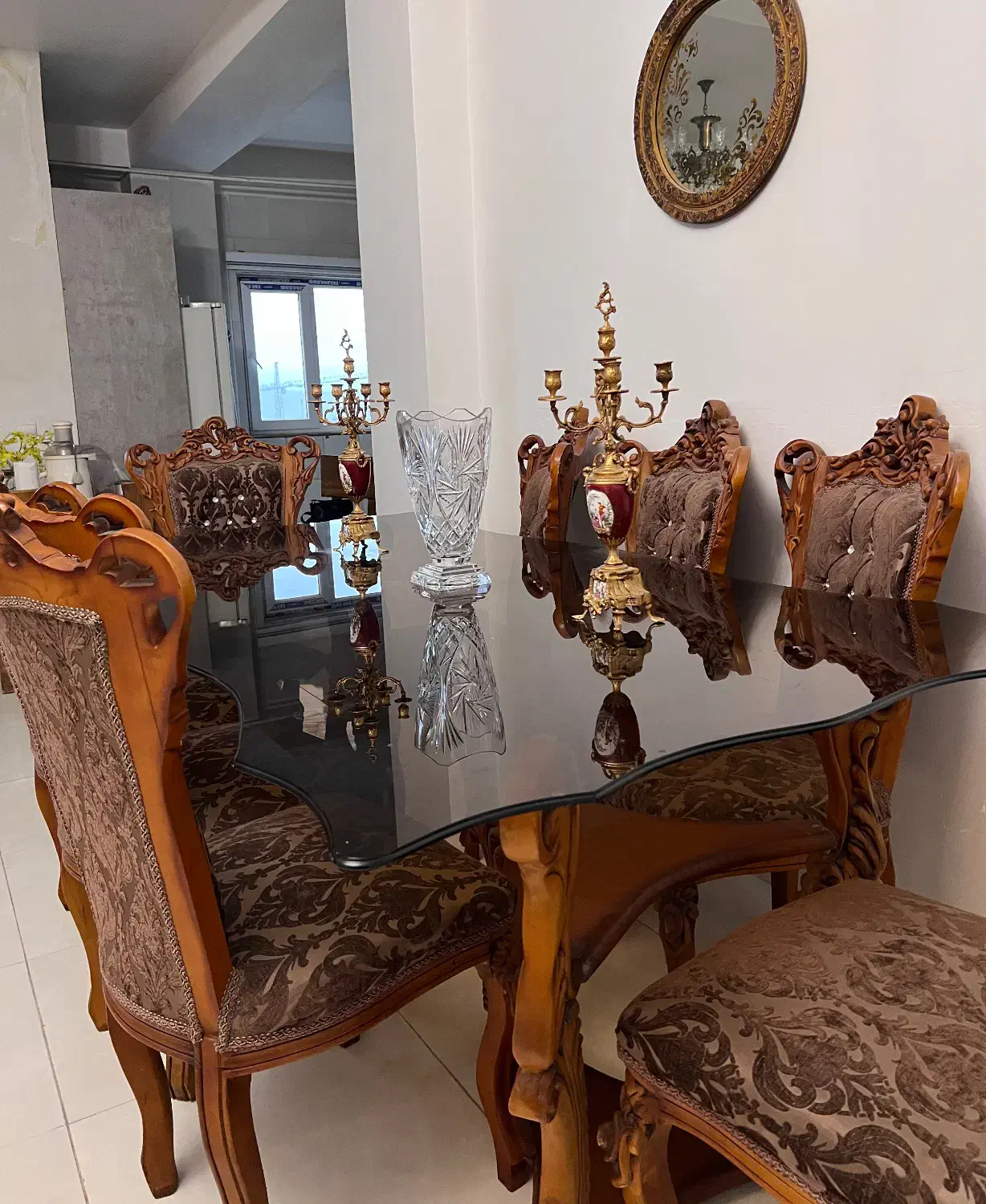 میز ناهارخوری ۸نفره در حد نو|میز و صندلی غذاخوری|گرگان, |دیوار