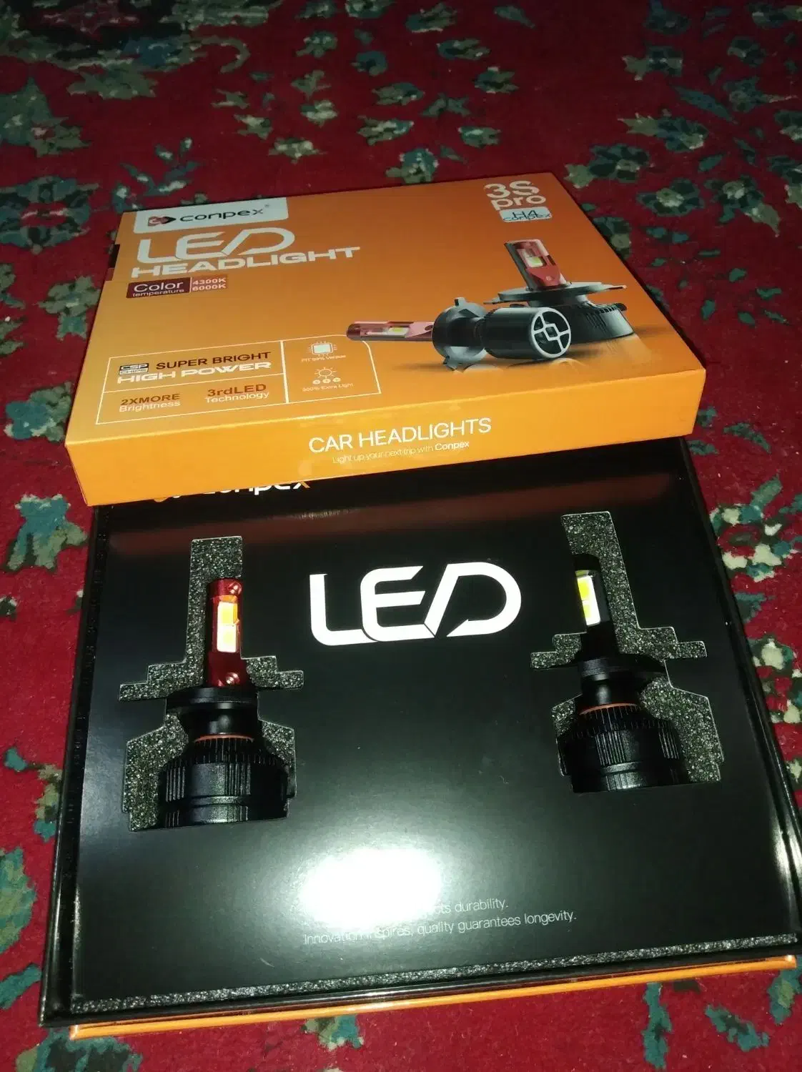 هدلایت نور پایین زرد فابریکی نور بالا سفید H4|قطعات یدکی و لوازم جانبی|داراب, |دیوار