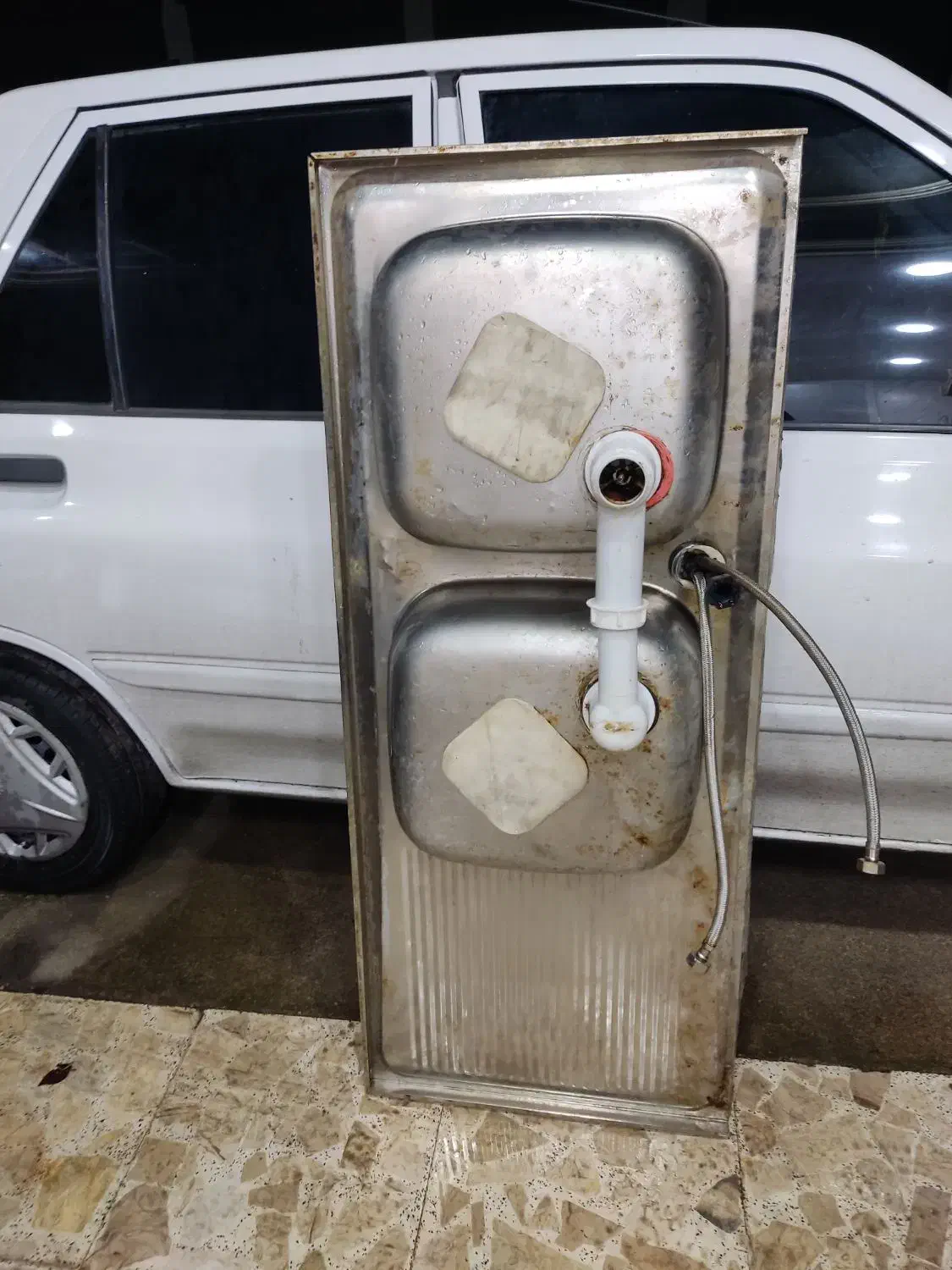 سینگ  دو لنگه با شیر آلات|لوازم سرویس بهداشتی|رشت, پیرکلاچای|دیوار