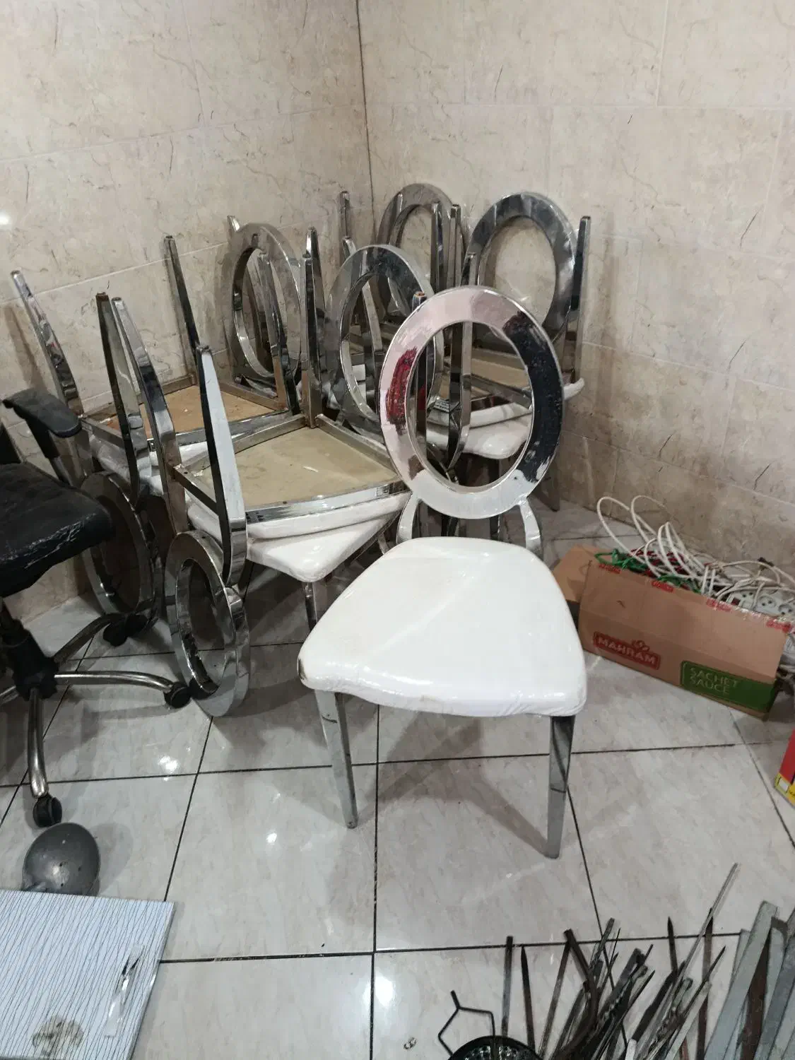 میز صندلی نهار خوری استیل|میز و صندلی غذاخوری|یزد, |دیوار