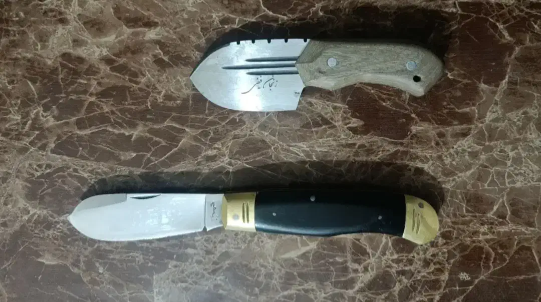 چاقو دسته برنجی و زنجانی خوش دست|کوهنوردی و کمپینگ|قم, نیروگاه|دیوار