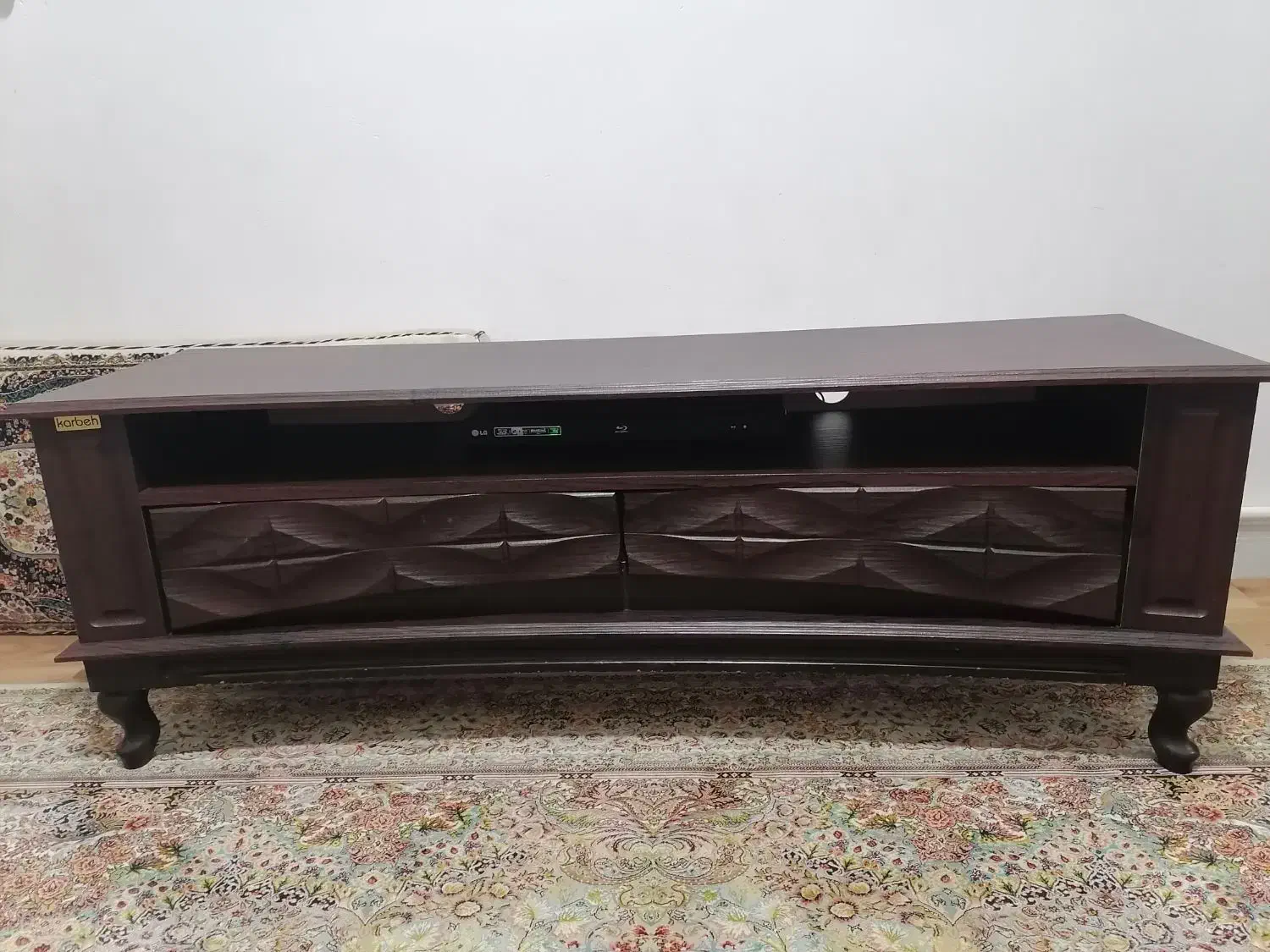 زیرتلویزیون رنگ قهوه ای سوخته|میز تلویزیون|هشتگرد, مدرس|دیوار