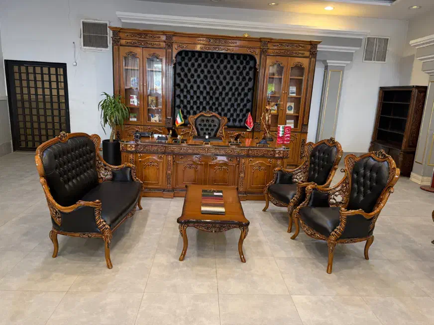 مبلمان اداری کلاسیک رومانی میزمدیریت۲۶۰کتابخانه۴۴۰|دفتر کار|تهران, شهرک شریفی|دیوار