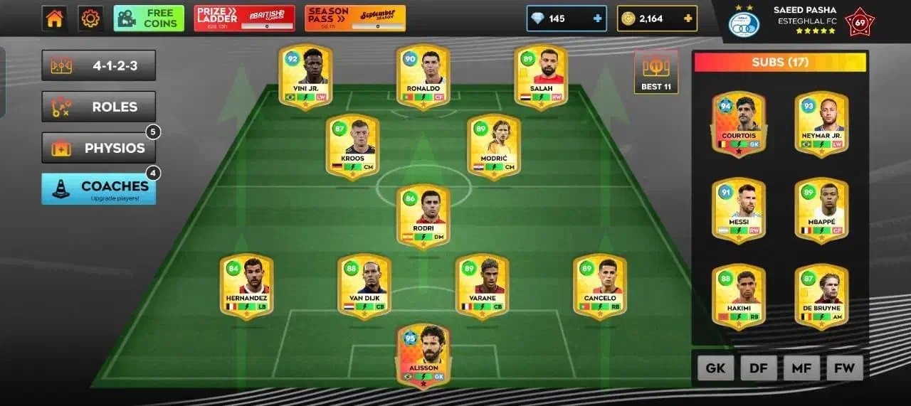 اکانت بازی Dream League Soccer 2025 (DLS25) لول 69|کنسول، بازی ویدئویی و آنلاین|نوشهر, |دیوار
