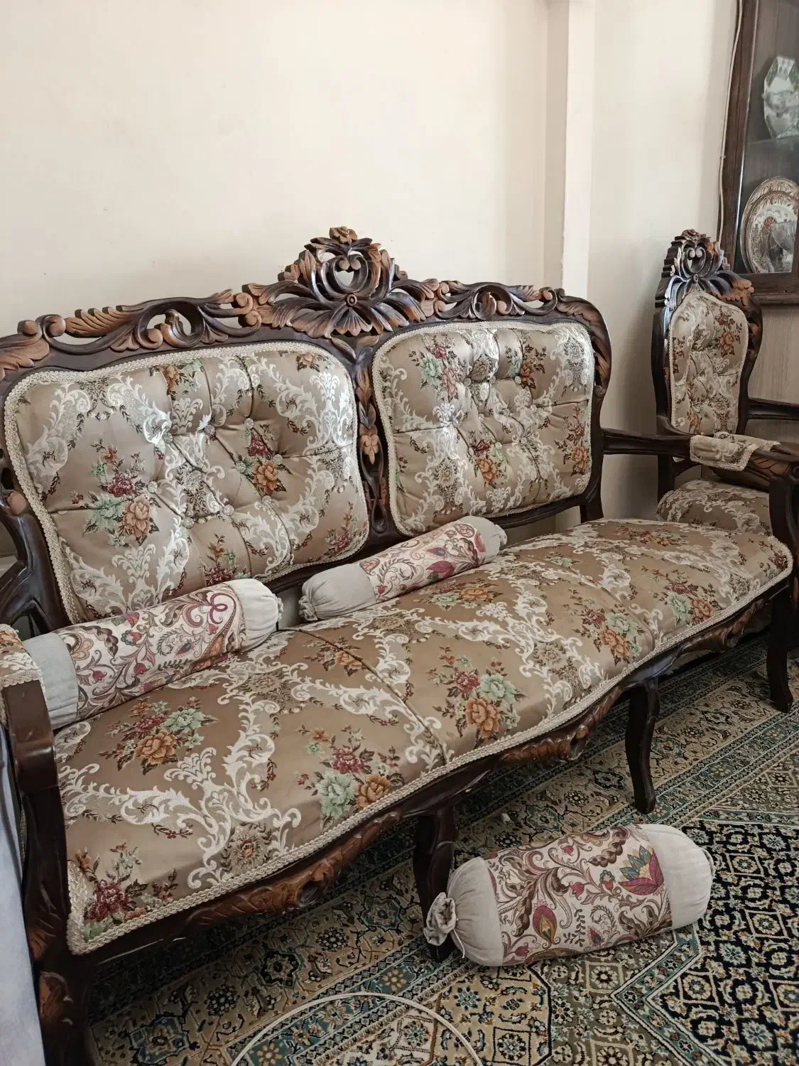 مبلمان سلطنتی چوبی|مبلمان خانگی و میز عسلی|بومهن, |دیوار