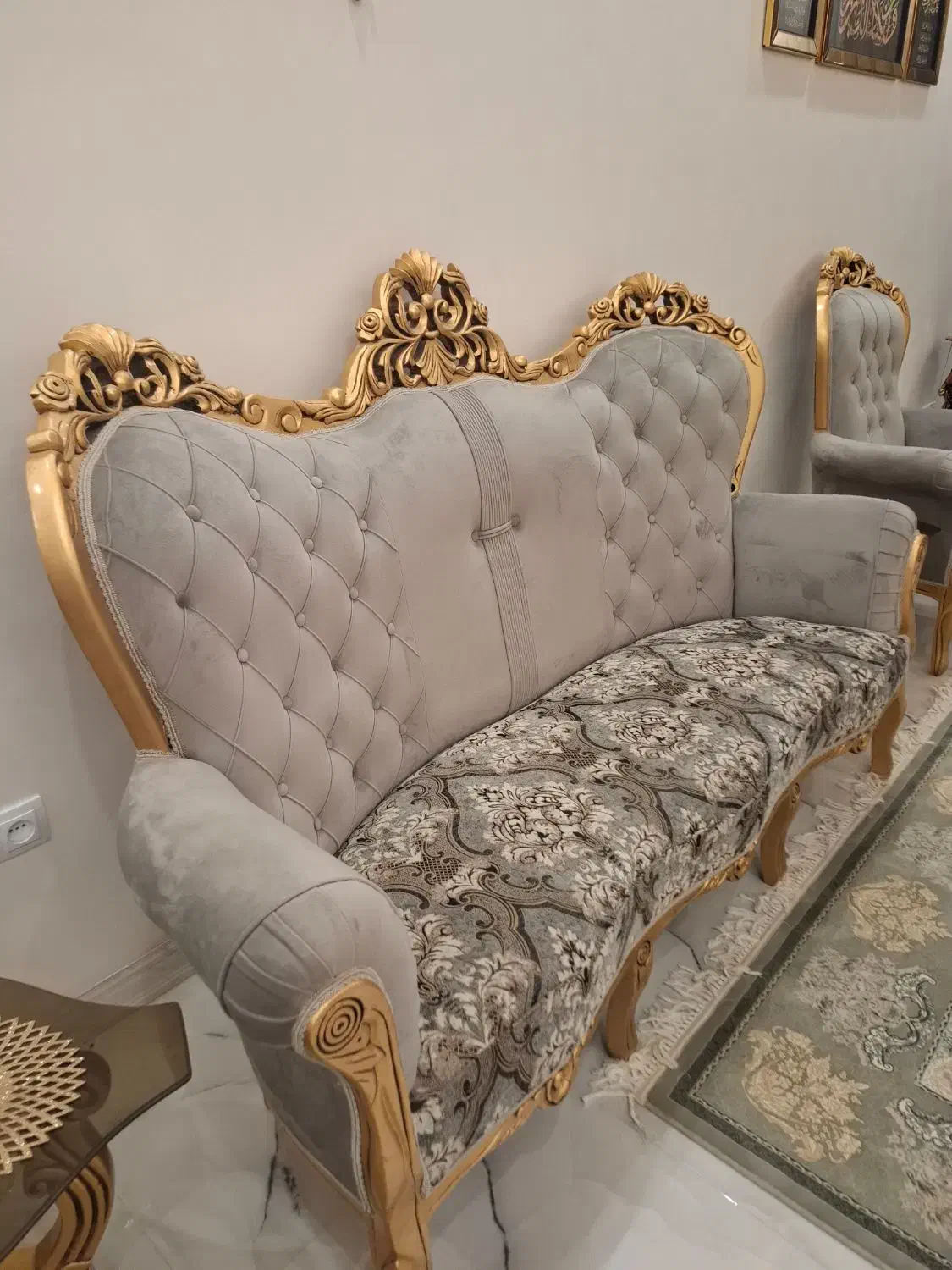 مبل سلطنتی در حد نو|مبلمان خانگی و میز عسلی|مهاجران, |دیوار