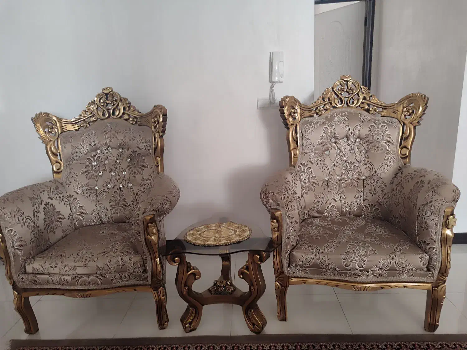 مبلمان سلطنتی 7نفره|مبلمان خانگی و میز عسلی|قدس, شهر‌قدس|دیوار