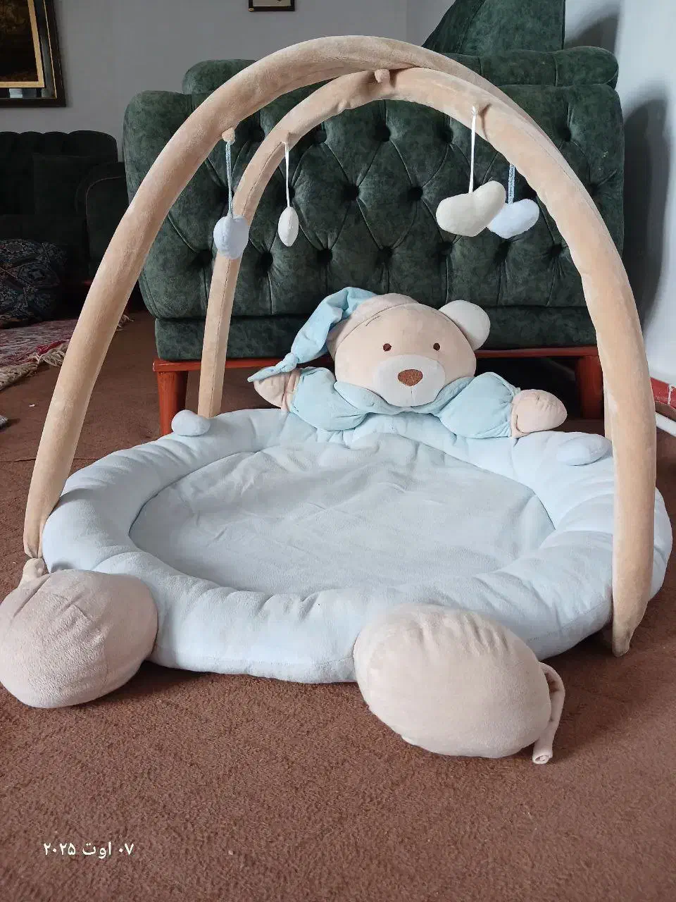 تشک بازی نوزاد تدی رنگ آبی|اسباب و اثاث بچه|آذرشهر, |دیوار