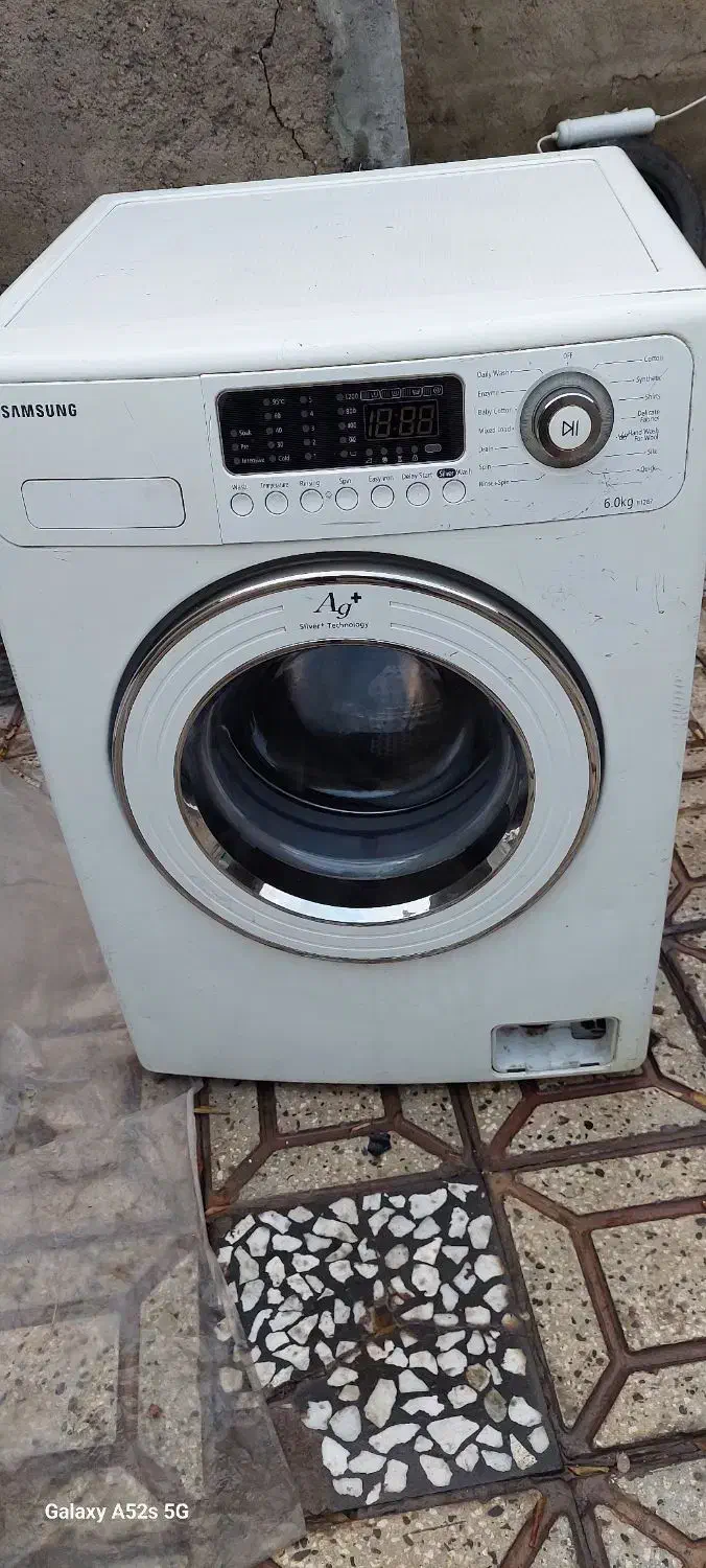 سامسونگ ۷کیلیویی سالم|ماشین لباسشویی و خشک‌کن لباس|میانه, |دیوار