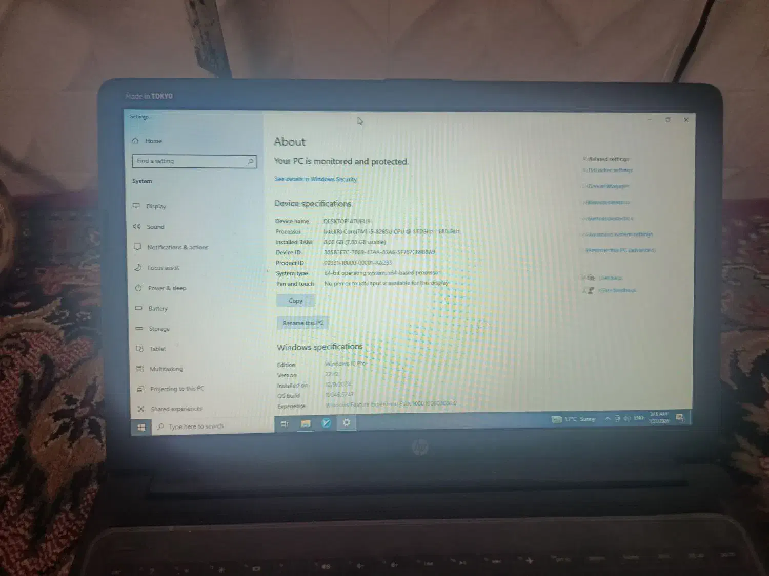 لپتاپ hpرم۸|رایانه همراه|چناران, |دیوار