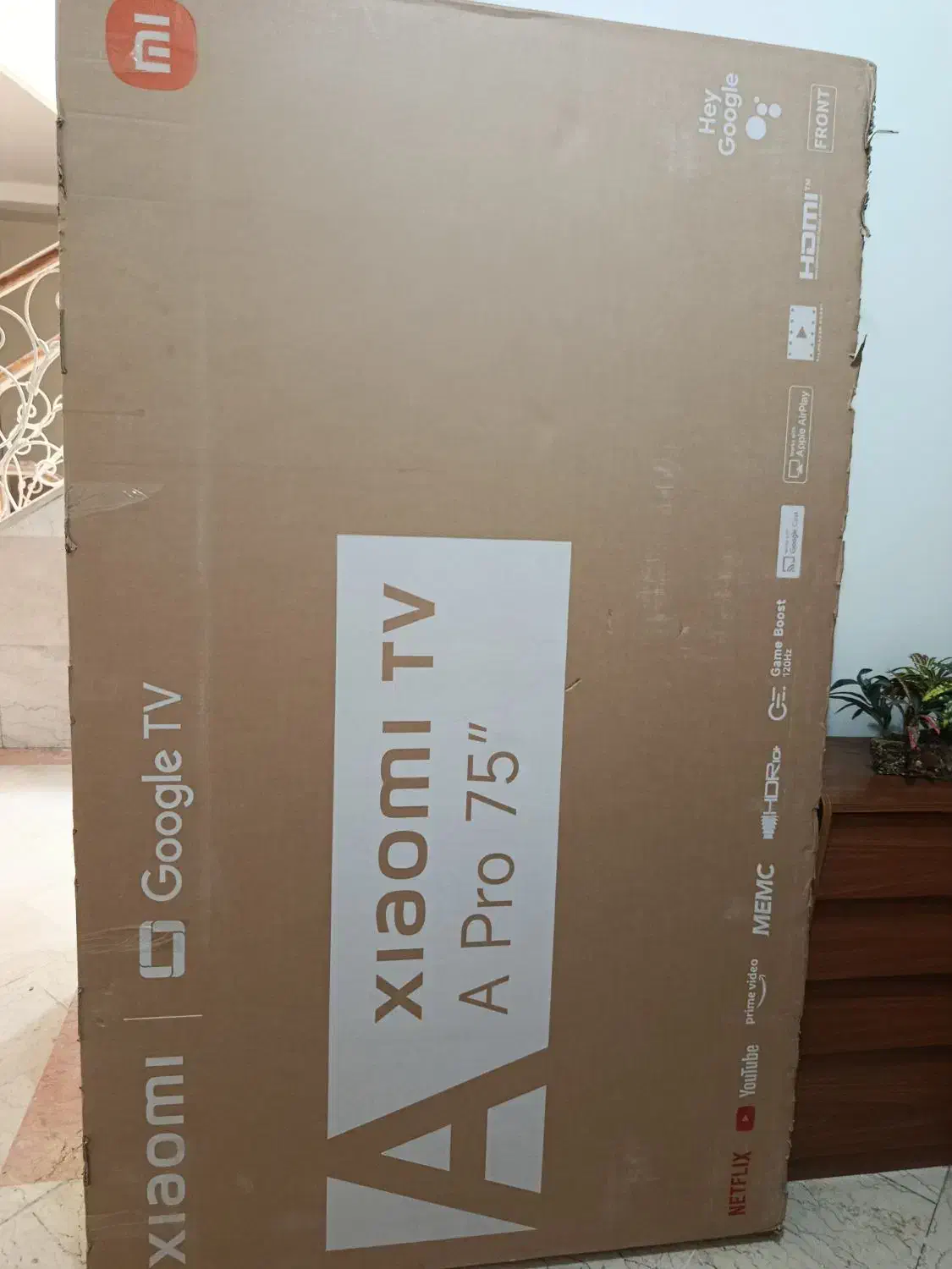 کارتن تلویزیون ۷۵ اینچ شیائومی|تلویزیون و پروژکتور|اراک, |دیوار