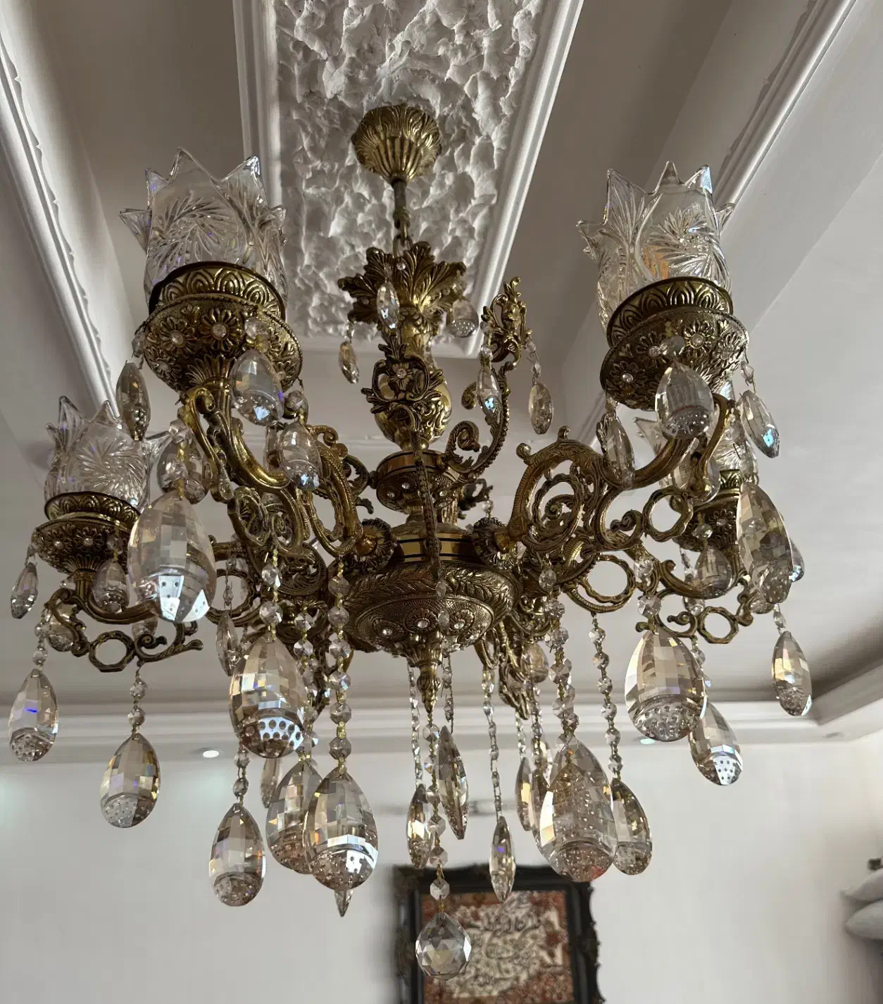 لوستر برنجی|لوستر و چراغ آویز|ابهر, |دیوار