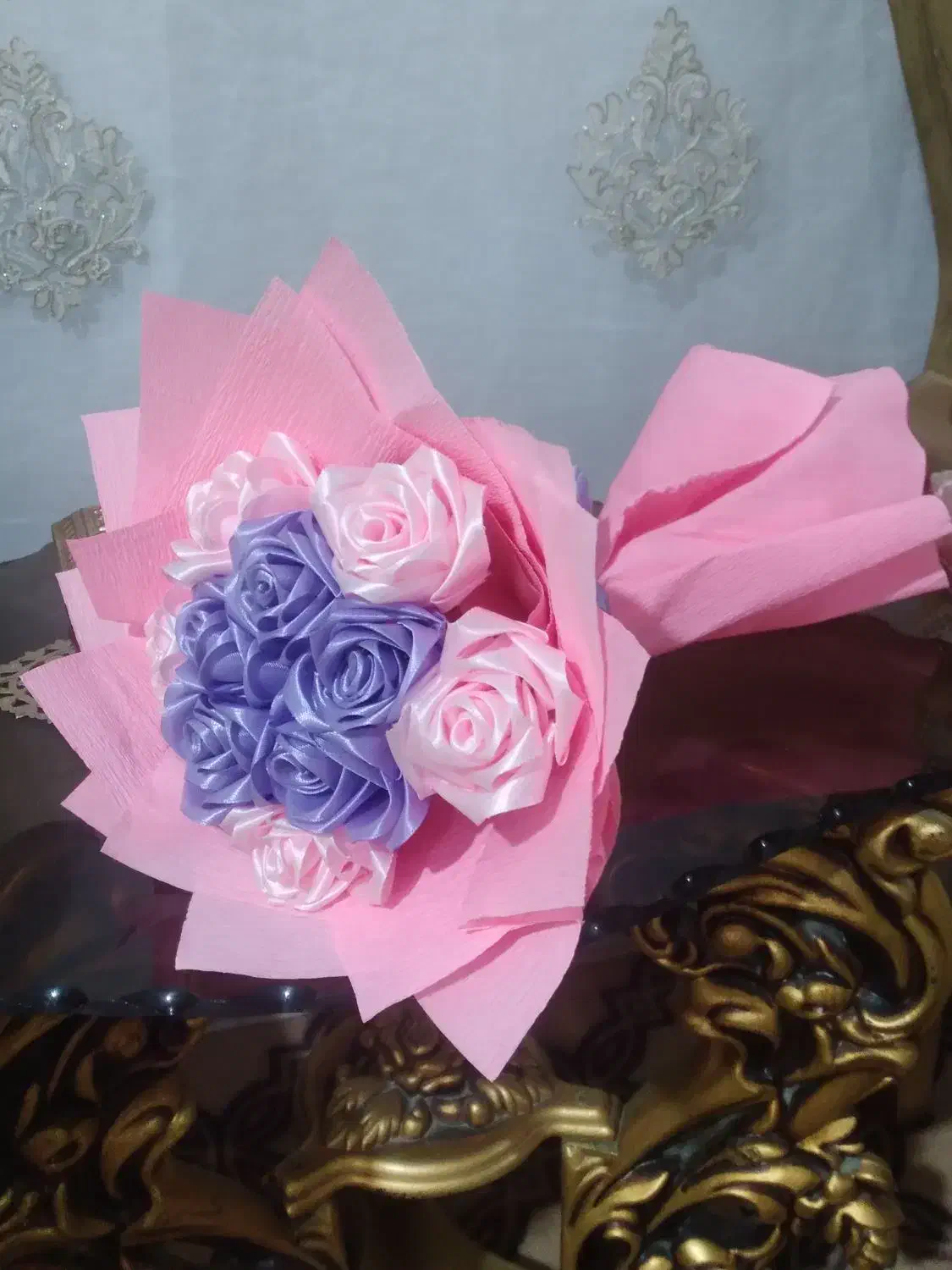 دسته گل رمانی|گل مصنوعی|شاندیز, |دیوار