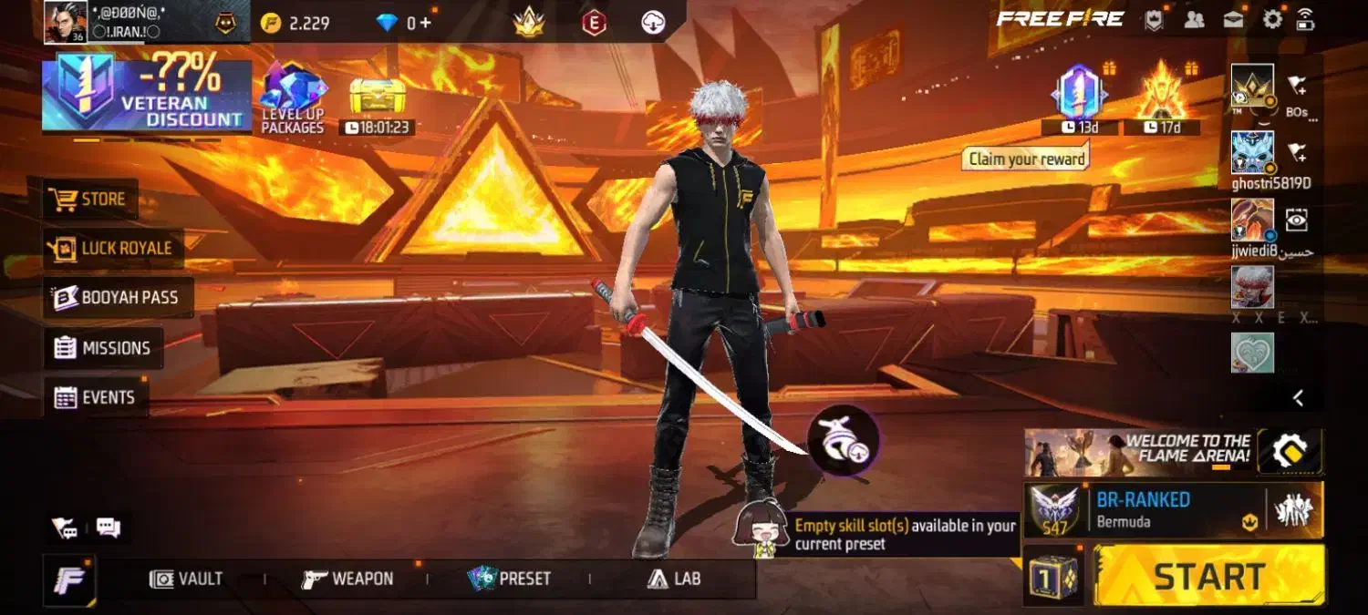 اکانت فری فایر لول۳۶|کنسول، بازی ویدئویی و آنلاین|بجنورد, |دیوار