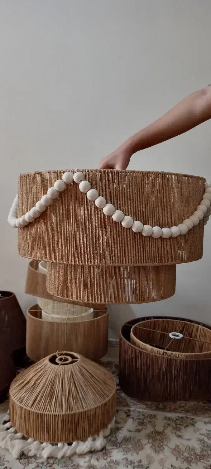 لوستر رافیا|لوستر و چراغ آویز|تهران, استاد معین|دیوار