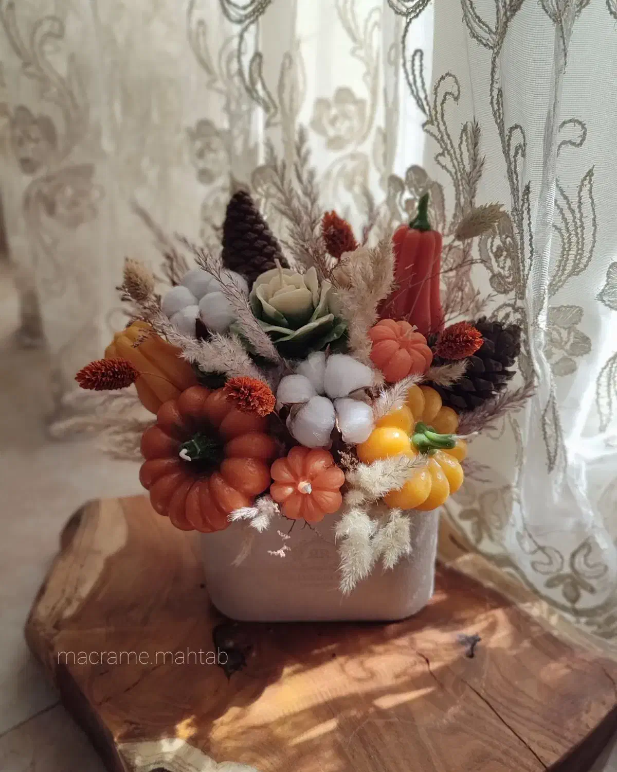 باکس شمع پاییزی|صنایع دستی و سایر لوازم تزئینی|بابل, |دیوار