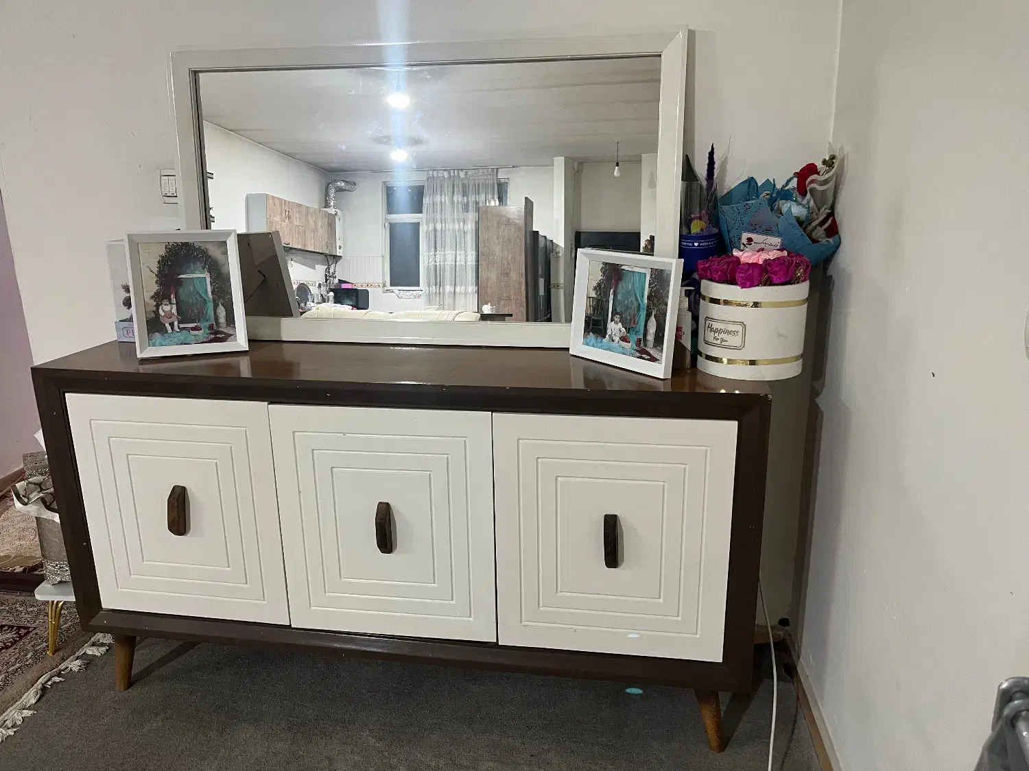 میز کنسول و آیینه میزتیوی جاکفشی|بوفه، ویترین، کنسول|نسیم‌شهر, |دیوار