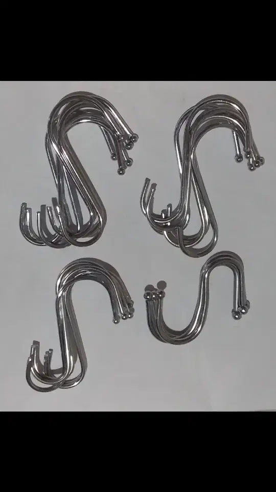 تعداد  ۲۰ عدد اویز S استیل و ۵ عدد دستگیره نو|بندرخت و رخت‌آویز|شیراز, پودنک|دیوار