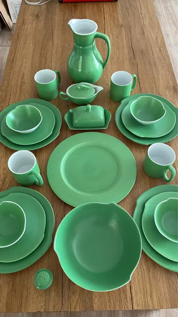 سرویس غذاخوری سبز ۴ نفره|ظروف سرو و پذیرایی|تهران, فرحزاد|دیوار